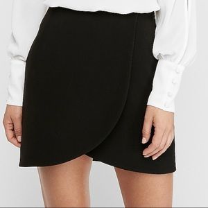 Express Faux Wrap Mini Skirt